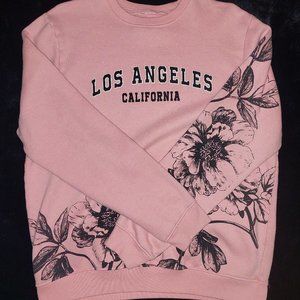 Blind Rooster Graphic Pink Floral Crewneck